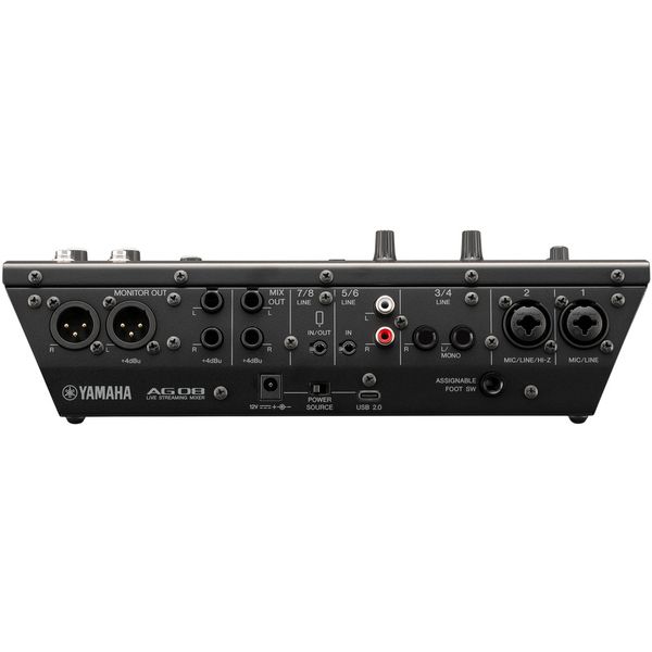 YAMAHA AG08 Black Mixer 8 canali streaming - immagine 2
