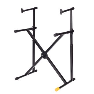 HERCULES KS210B Ez Lok Double Tier X-Keyboard Stand