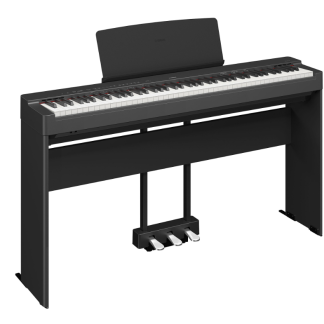 Pianoforte digitale YAMAHA P-225 Black Bundle mobile L200 e pedali LP1